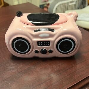 Candle - Stylish Pink Boombox with Black Accents